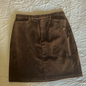 NWT Eddie Bauer vintage stretch cord chocolate skirt